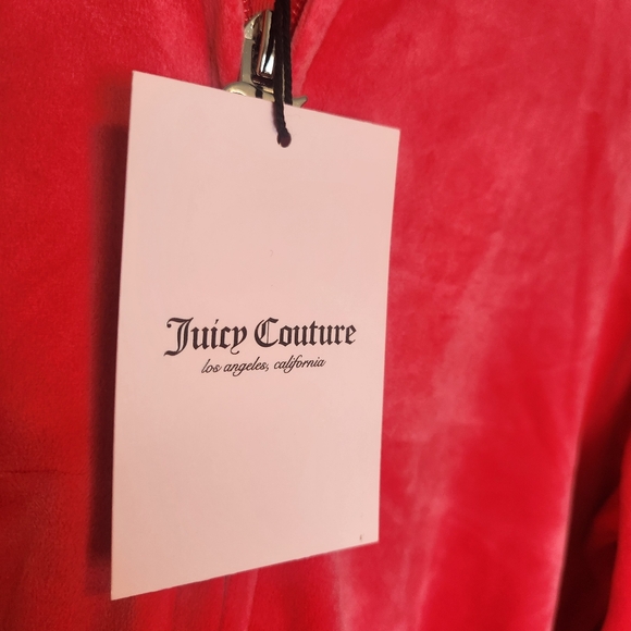 JUICY COUTURE VELOUR BLING Y2K TRACKSUIT HOODIE & SHORTS SIZE MEDIUM NWT - Picture 8 of 14